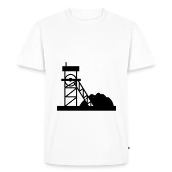 Coal mine mine gift idea work hobby - Men's Premium Organic T-Shirt - white - Front - Nico (187cm)