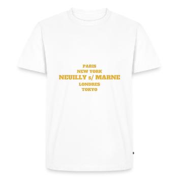 Neuilly Style - Unique streets, unique style. - T-shirt Premium bio Homme - blanc - Devant - Nico (187cm)