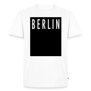 Berlin T-Shirt Berlin Gift - Men's Premium Organic T-Shirt - white - Front - Nico (187cm)
