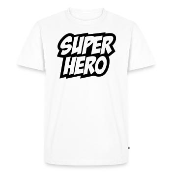 Superhero, Comic, Hero, Super, Boss, Quotes - T-shirt Premium bio Homme - blanc - Devant - Nico (187cm)
