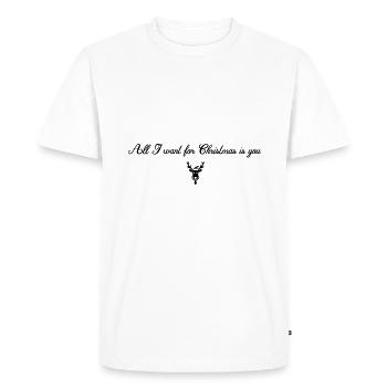 ALL I WANT FOR CHRISTMAS IS YOU - Men's Premium Organic T-Shirt - white - Front - Nico (187cm)
