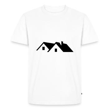haut, toit - T-shirt Premium bio Homme - blanc - Devant - Nico (187cm)