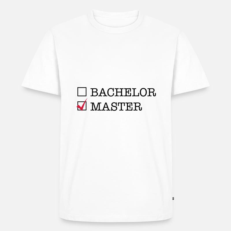 Master - Männer Premium Bio T-Shirt - Weiß