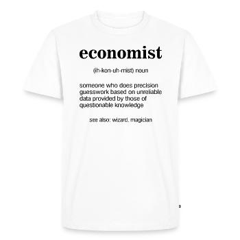 Economists Economics Gift - Men's Premium Organic T-Shirt - white - Front - Nico (187cm)
