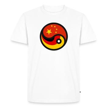 L'amitié germano-chinoise - T-shirt Premium bio Homme - blanc - Devant - Nico (187cm)