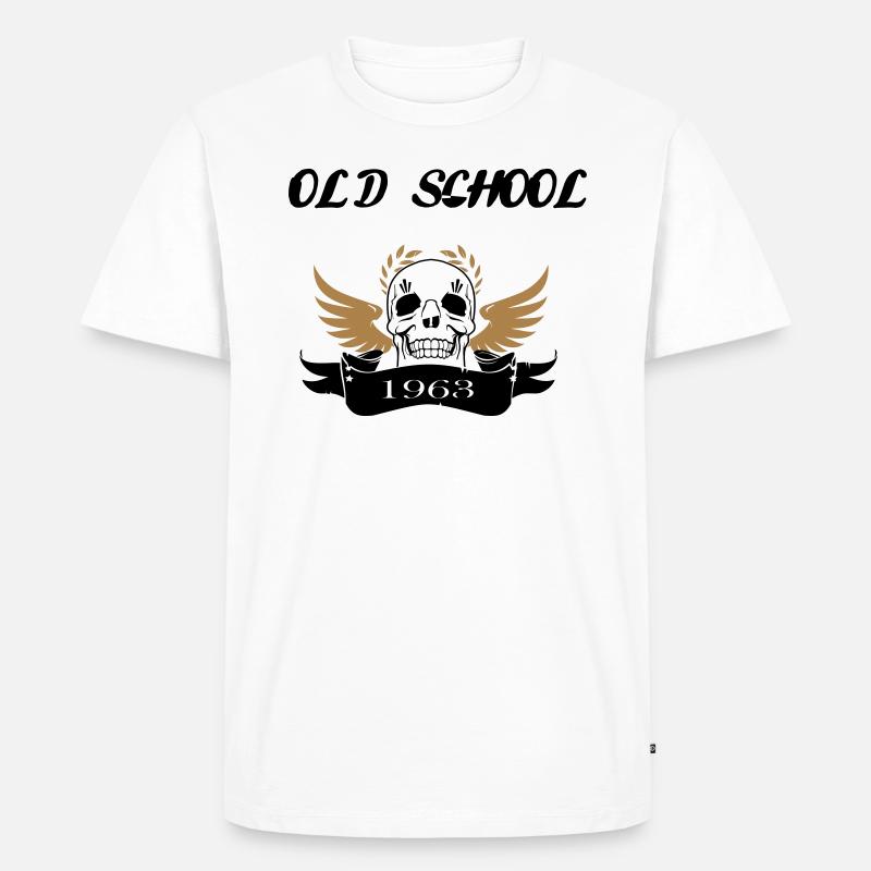 old school1963 - Männer Premium Bio T-Shirt - Weiß