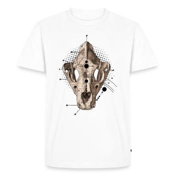 Animals Skull - Skull - Men's Premium Organic T-Shirt - white - Front - Nico (187cm)