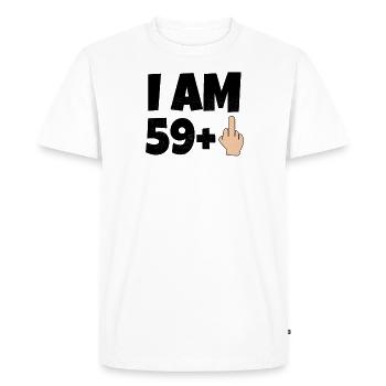 J'ai 60 ans Cadeau d'anniversaire drôle - T-shirt Premium bio Homme - blanc - Devant - Nico (187cm)