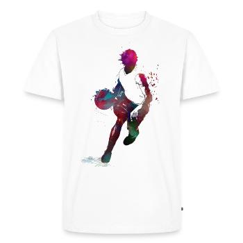 Basketball Sport - Männer Premium Bio T-Shirt - Weiß - Vorne - Nico (187cm)