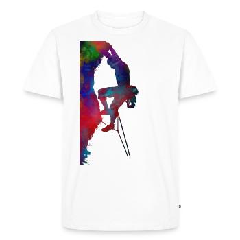 art du sport d'escalade - T-shirt Premium bio Homme - blanc - Devant - Nico (187cm)