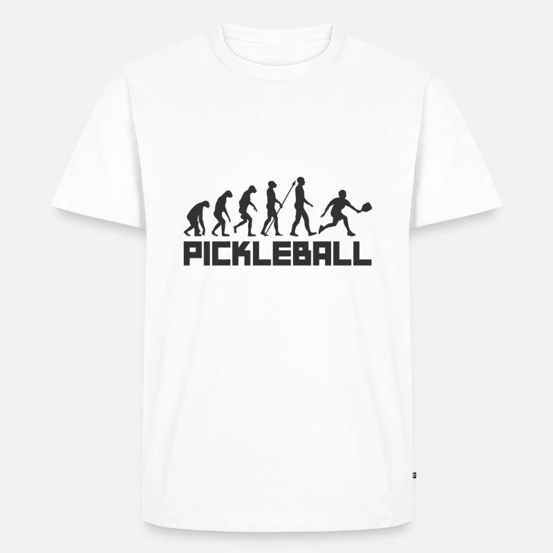 Pickleball Evolution - Männer Premium Bio T-Shirt - Weiß