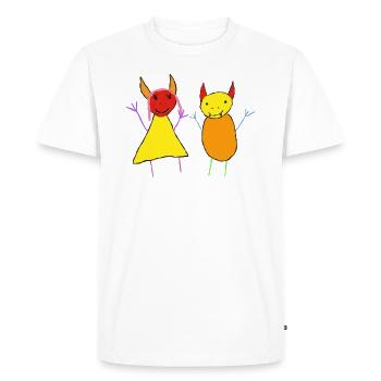 Devil Couple - Devil Bunt - Monster - Men's Premium Organic T-Shirt - white - Front - Nico (187cm)