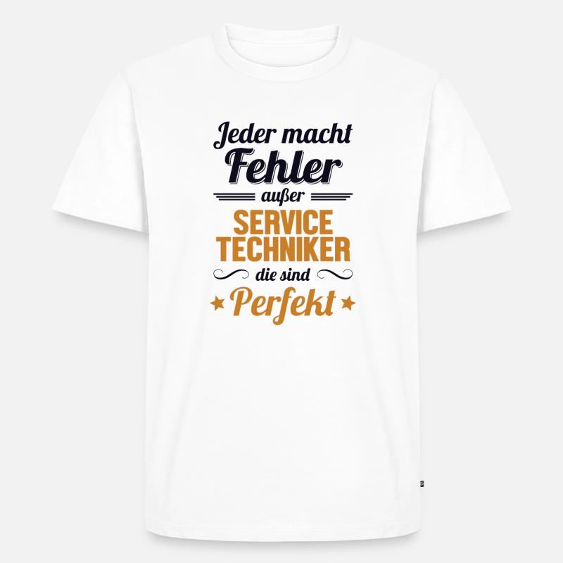 Servicetechniker sind Perfekt Techniker - Männer Premium Bio T-Shirt - Weiß