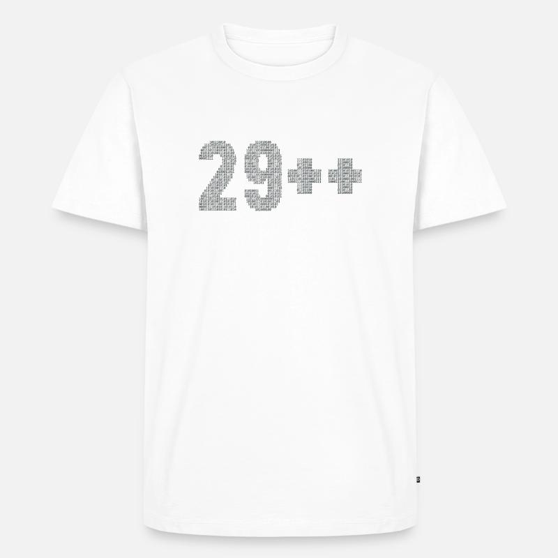 29++ Programmierer Softwareentwickler Coder 30. - Männer Premium Bio T-Shirt - Weiß
