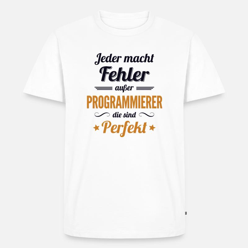 Programmierer sind Perfekt Developer Coder - Männer Premium Bio T-Shirt - Weiß