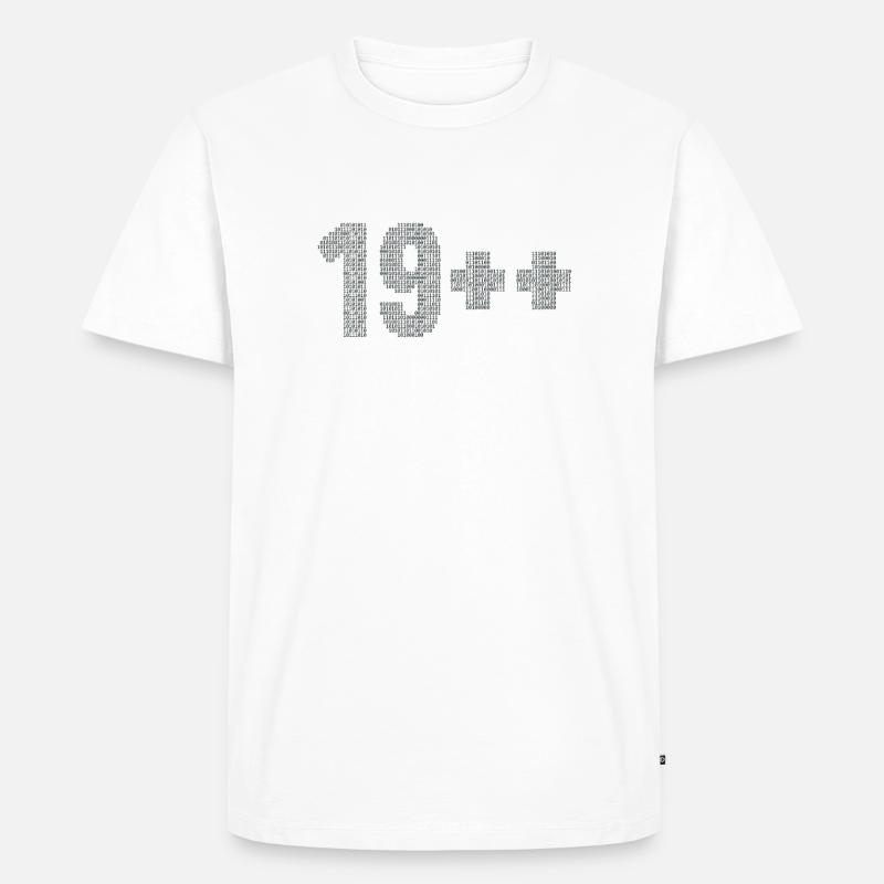 19++ Programmierer Softwareingenieur Coder 20. - Männer Premium Bio T-Shirt - Weiß
