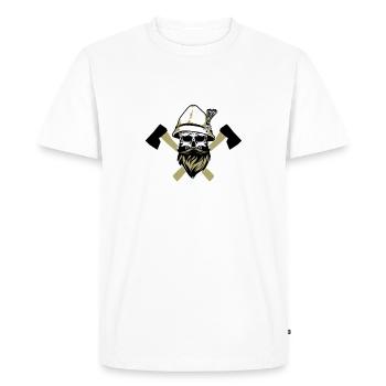 da Pfundiger bartarta - Männer Premium Bio T-Shirt - Weiß - Vorne - Nico (187cm)