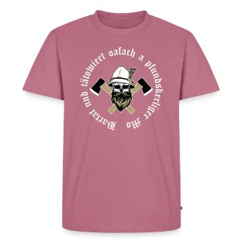 da Pfundiger bartarta - Männer Premium Bio T-Shirt - Mauve - Vorne - Nico (187cm)