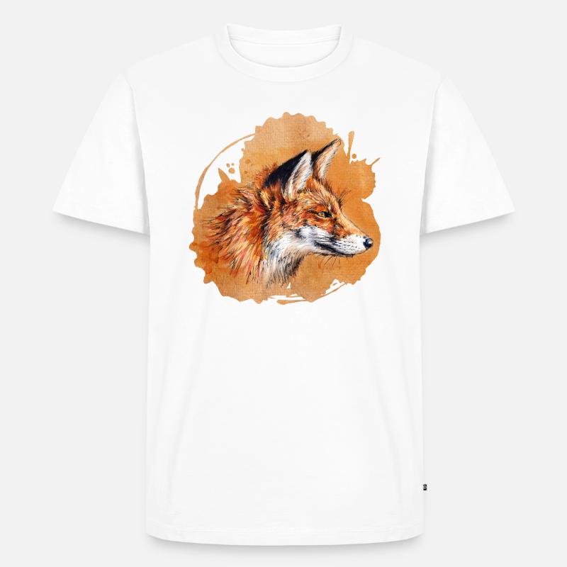 Fuchs | red fox - Männer Premium Bio T-Shirt - Weiß