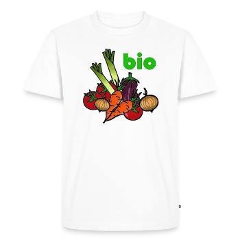 organic vegetables - Men's Premium Organic T-Shirt - white - Front - Nico (187cm)