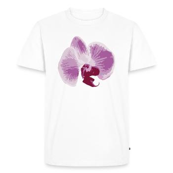 orchidée - T-shirt Premium bio Homme - blanc - Devant - Nico (187cm)
