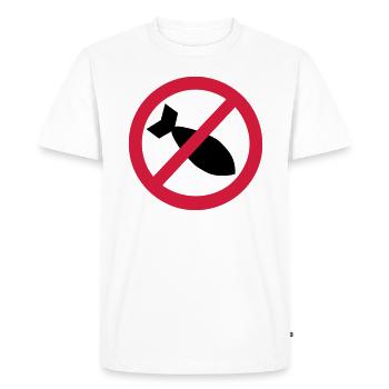 bomb - Men's Premium Organic T-Shirt - white - Front - Nico (187cm)