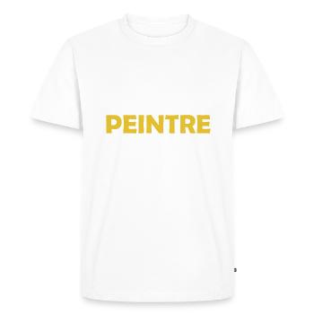 Peintre - Peinture - Cadeau - Drôle - Peindre - T-shirt Premium bio Homme - blanc - Devant - Nico (187cm)