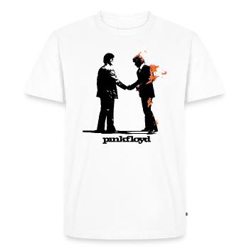 Pink Floyd Couverture Et Logo - T-shirt Premium bio Homme - blanc - Devant - Nico (187cm)