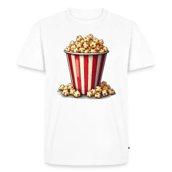 Popcorn - Carnival Children - Men's Premium Organic T-Shirt - white - Front - Nico (187cm)