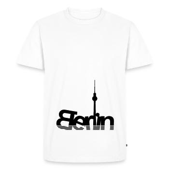 Berlin TV Tower - Men's Premium Organic T-Shirt - white - Front - Nico (187cm)