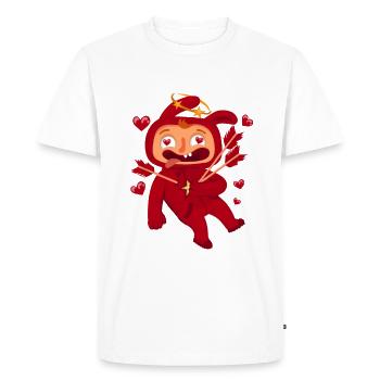 Lover hit by Armor's arrows - Men's Premium Organic T-Shirt - white - Front - Nico (187cm)