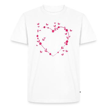 Papillon papillon - T-shirt Premium bio Homme - blanc - Devant - Nico (187cm)