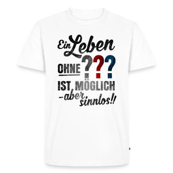 Die Drei ??? Spruch - Männer Premium Bio T-Shirt - Weiß - Vorne - Nico (187cm)