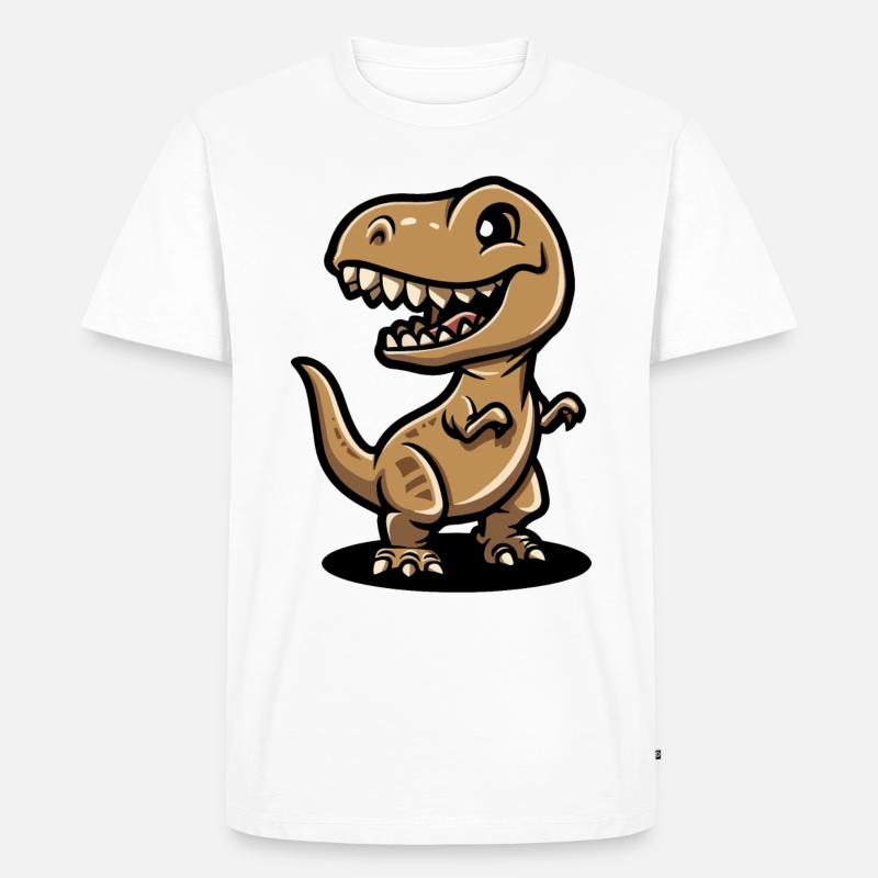 Dinosaurier T-Rex Comic - Männer Premium Bio T-Shirt - Weiß