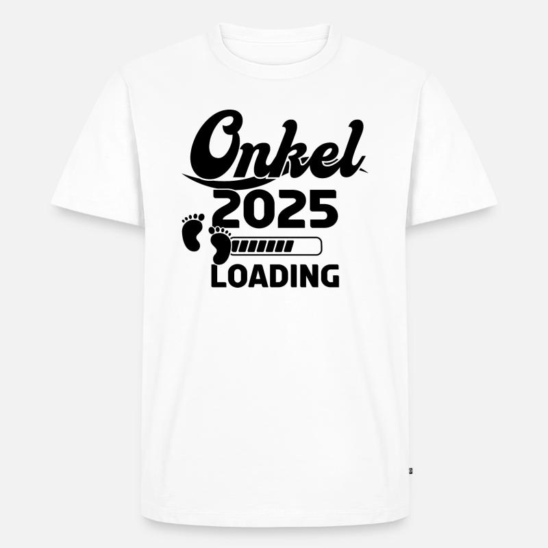 Onkel 2025 Loading - Männer Premium Bio T-Shirt - Weiß