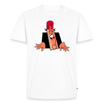 Tommy Cooper - Men's Premium Organic T-Shirt - white - Front - Nico (187cm)