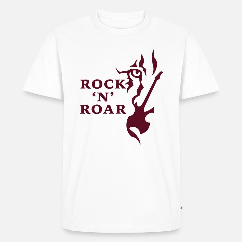 Rock & Roar (monochrome) - Männer Premium Bio T-Shirt - Weiß