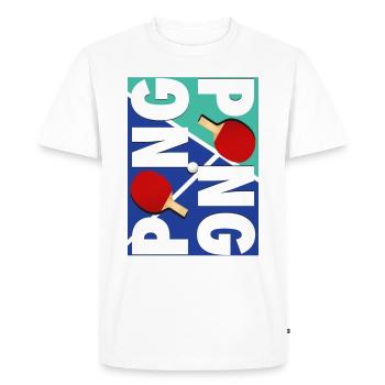 Ping Pong Racket Sports design - T-shirt Premium bio Homme - blanc - Devant - Nico (187cm)