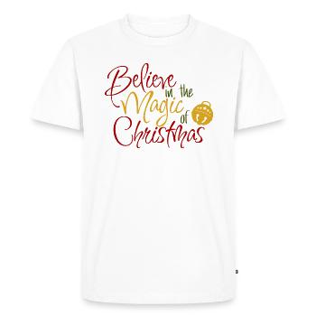 Croire à la magie de l'idée de cadeau de Noël - T-shirt Premium bio Homme - blanc - Devant - Nico (187cm)