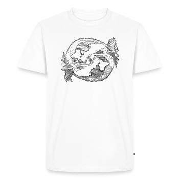 Dive - Dive Yin Yang sirène - T-shirt Premium bio Homme - blanc - Devant - Nico (187cm)