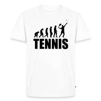 tennis evolution tennis player space coach - Men's Premium Organic T-Shirt - white - Front - Nico (187cm)