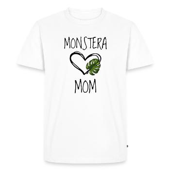 Monstera Mom Window Leaf Arum Plant - T-shirt Premium bio Homme - blanc - Devant - Nico (187cm)