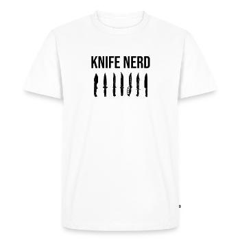 Knife Collector Knife Lover Knife Maker Funny - Men's Premium Organic T-Shirt - white - Front - Nico (187cm)
