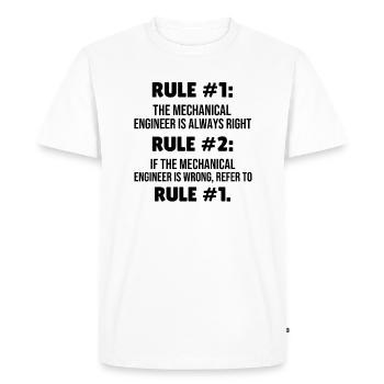 Mechanical Engineer Gift Mechanical Engineering Student - Men's Premium Organic T-Shirt - white - Front - Nico (187cm)