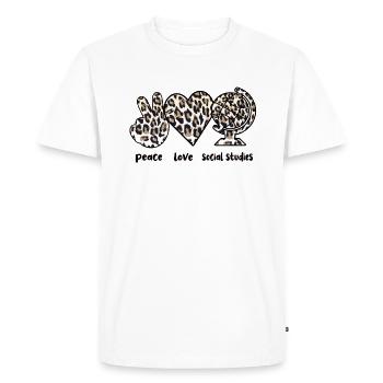 Professeur d’études sociales Cadeau Leçons d’études sociales - T-shirt Premium bio Homme - blanc - Devant - Nico (187cm)