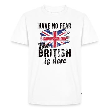British Great Britain Origin British flag - Men's Premium Organic T-Shirt - white - Front - Nico (187cm)