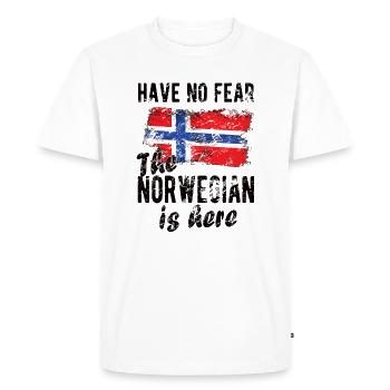 Norvège norvégienne Origine Drapeau norvégien - T-shirt Premium bio Homme - blanc - Devant - Nico (187cm)