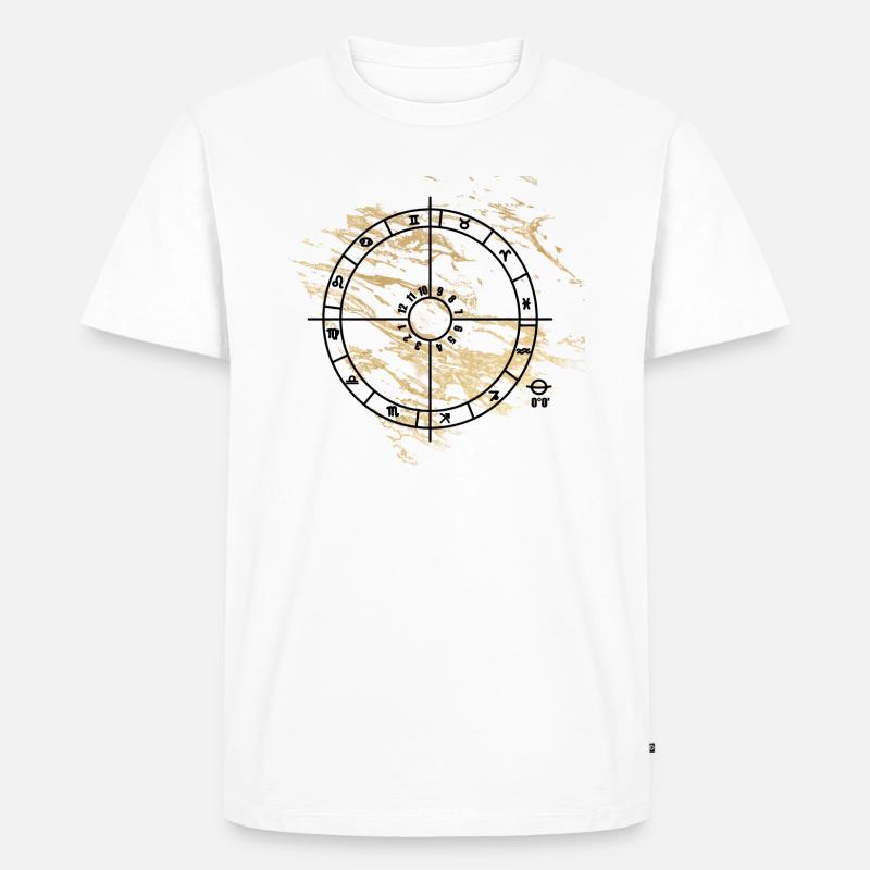 Astrologie: Pluto im Zeichen Wassermann - Männer Premium Bio T-Shirt - Weiß