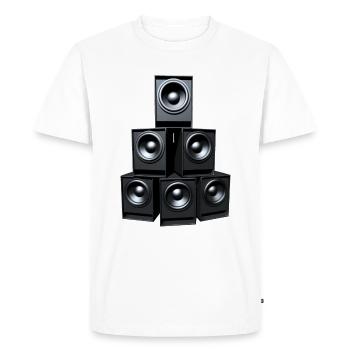 Basse Pyramide - T-shirt Premium bio Homme - blanc - Devant - Nico (187cm)