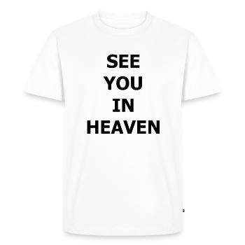 VOUS VOYEZ DANS LE CIEL - T-shirt Premium bio Homme - blanc - Devant - Nico (187cm)